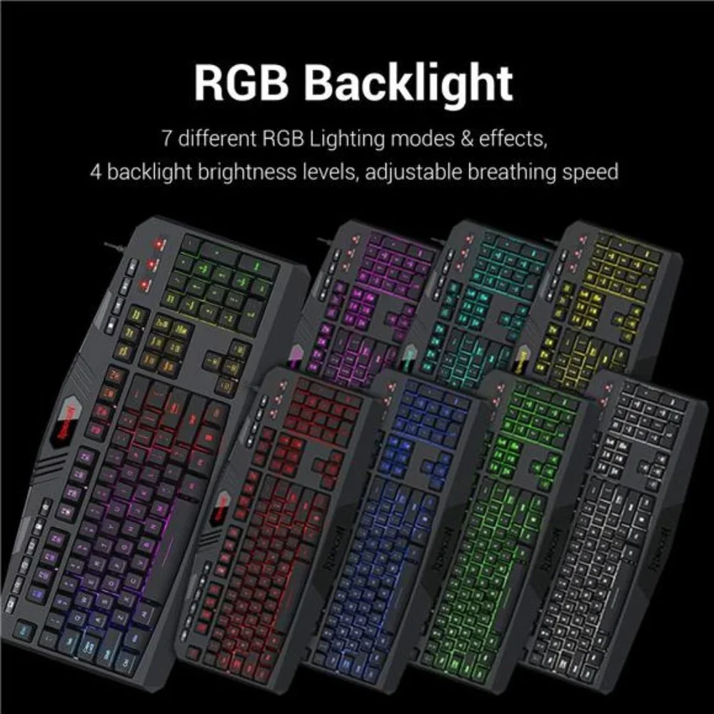 Gaming Keyboard, M601 Mouse, RGB Backlit Gaming Keyboard, Programmable Backlit